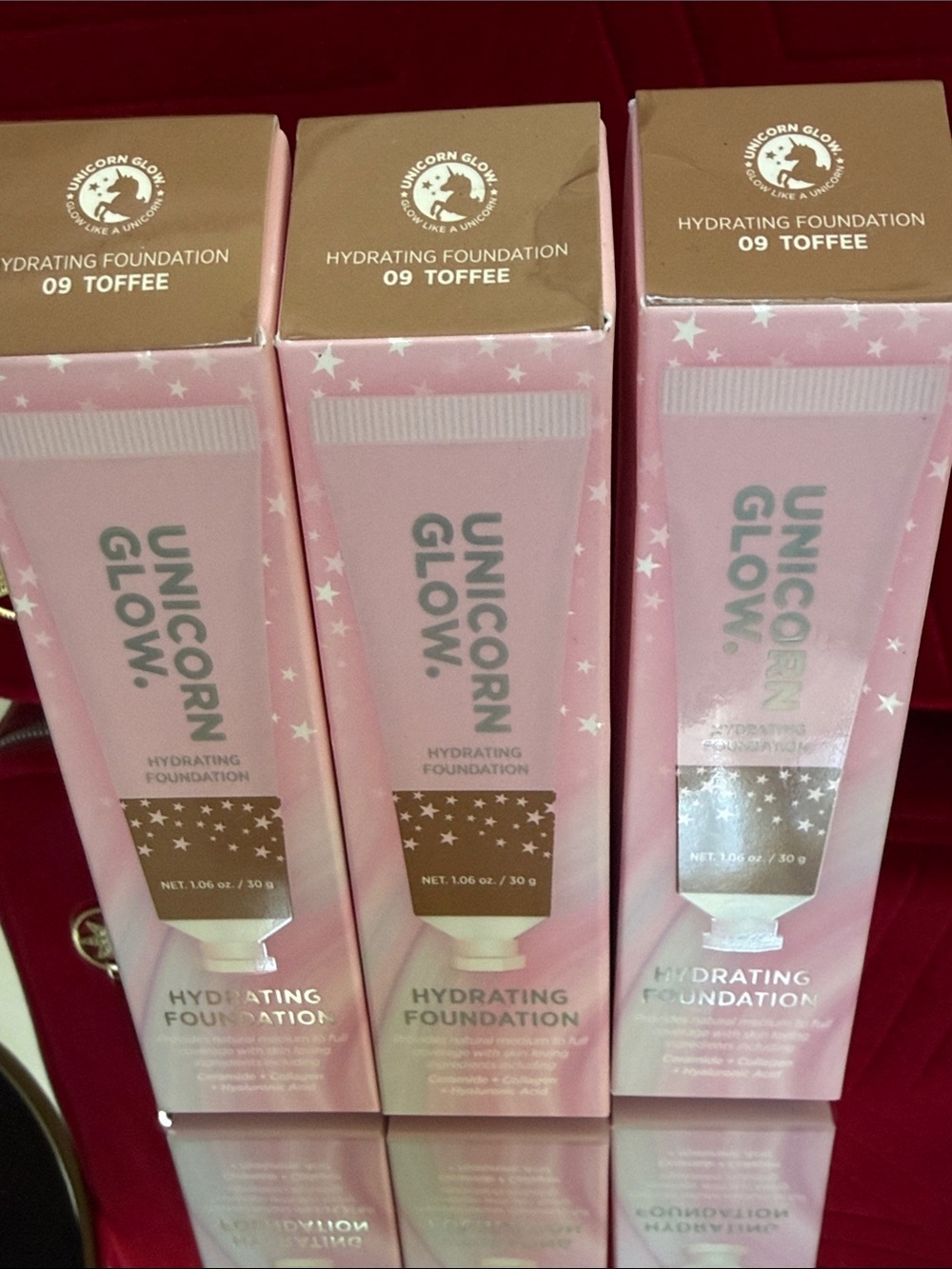 Unicorn Glow Foundation Toffee 09 Large Collagen NIB